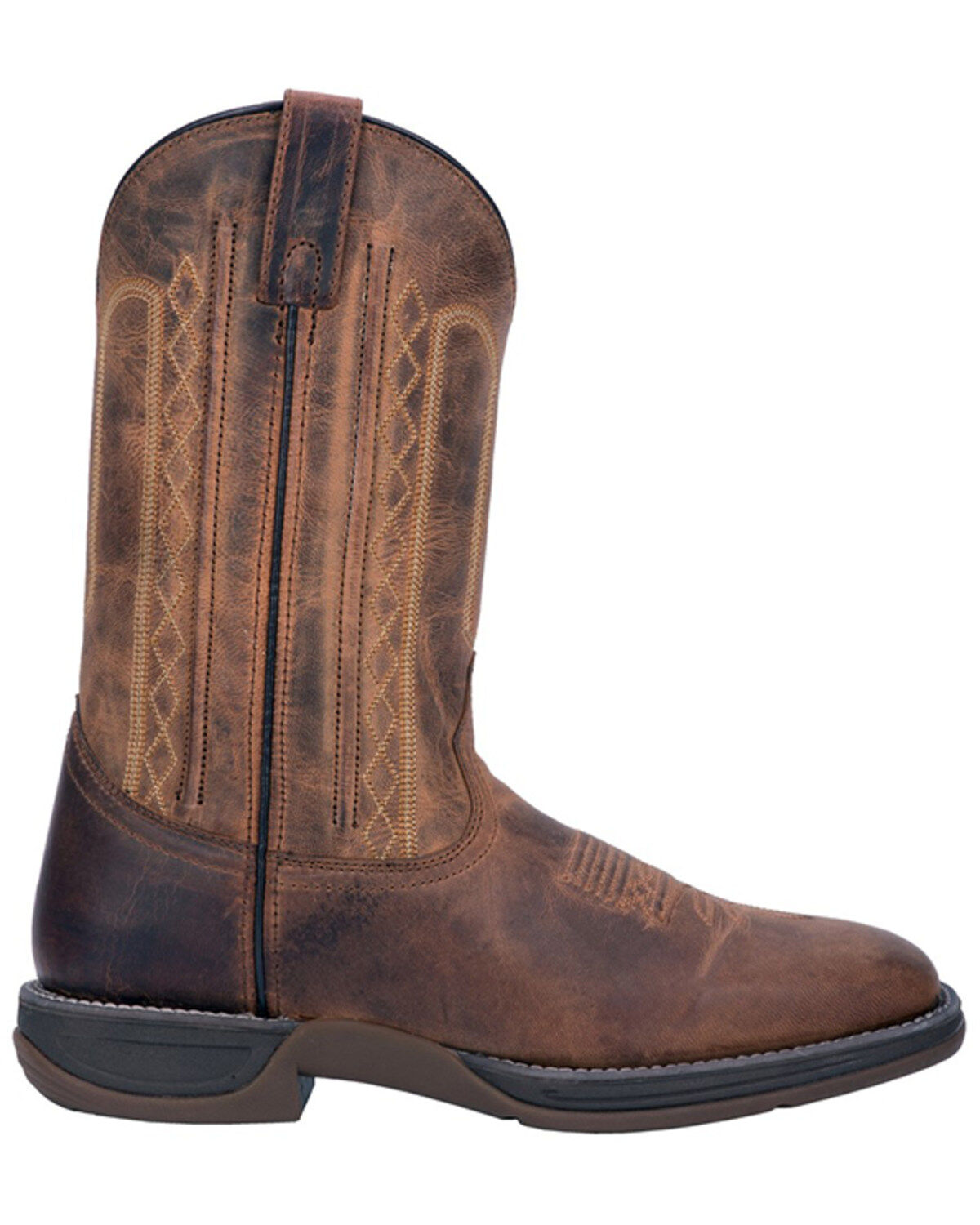 Image #2 - Laredo Men's Bennett Broad Square Toe Western Boots, Tan, hi-res