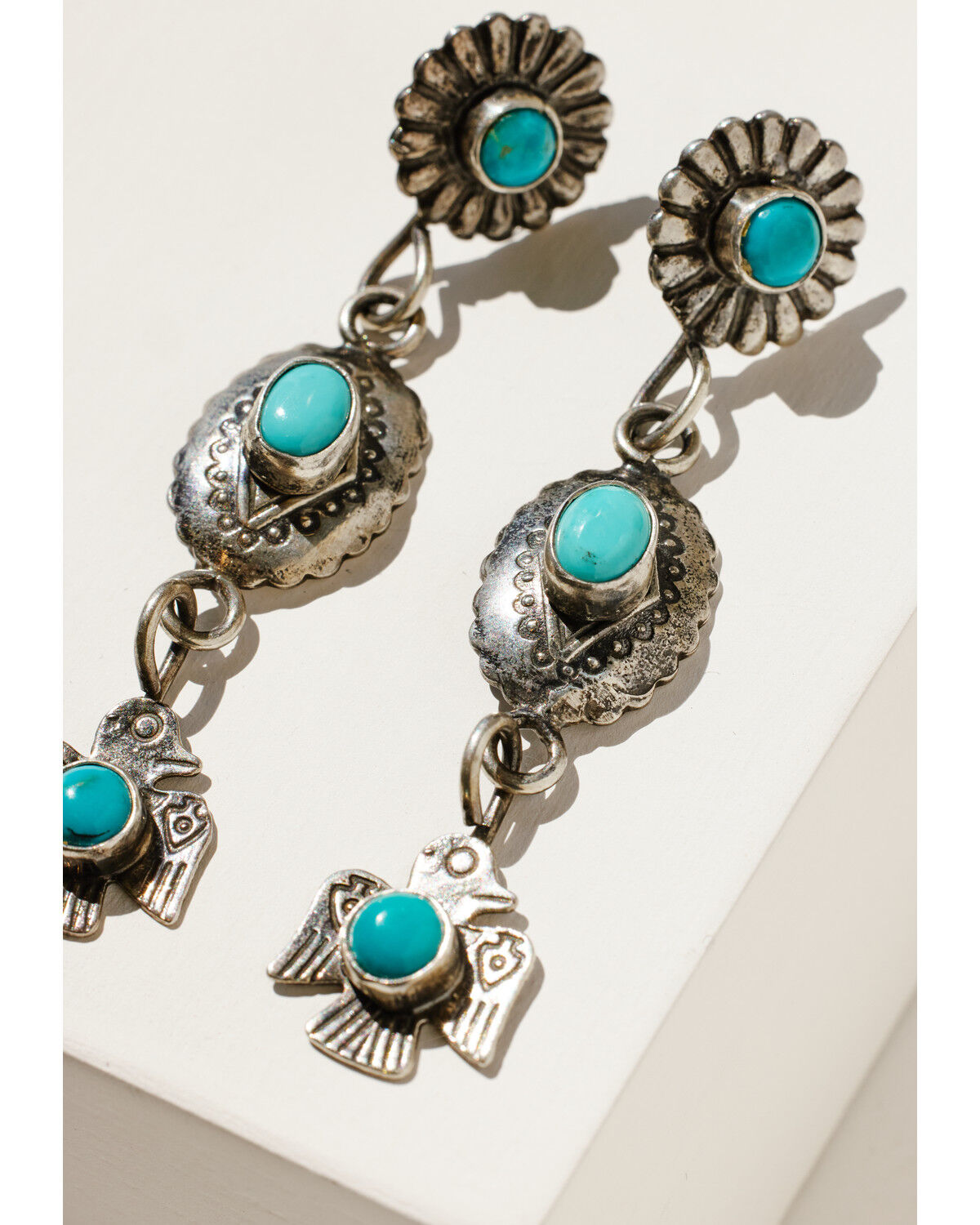 Image #3 - Broken Arrow Jewelry Women's Thunderbird Earrings, Silver, hi-res