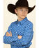 Image #3 - Cody James Boys' Astro Geo Print Button Long Sleeve Western Shirt , , hi-res