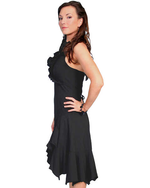 Image #2 - Scully Women's Ruffled Halter Dress, Black, hi-res