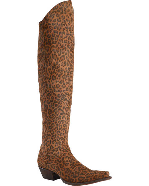 Liberty Black Women's Cheetah Over The Knee Boots - Snip Toe, Cheetah, hi-res
