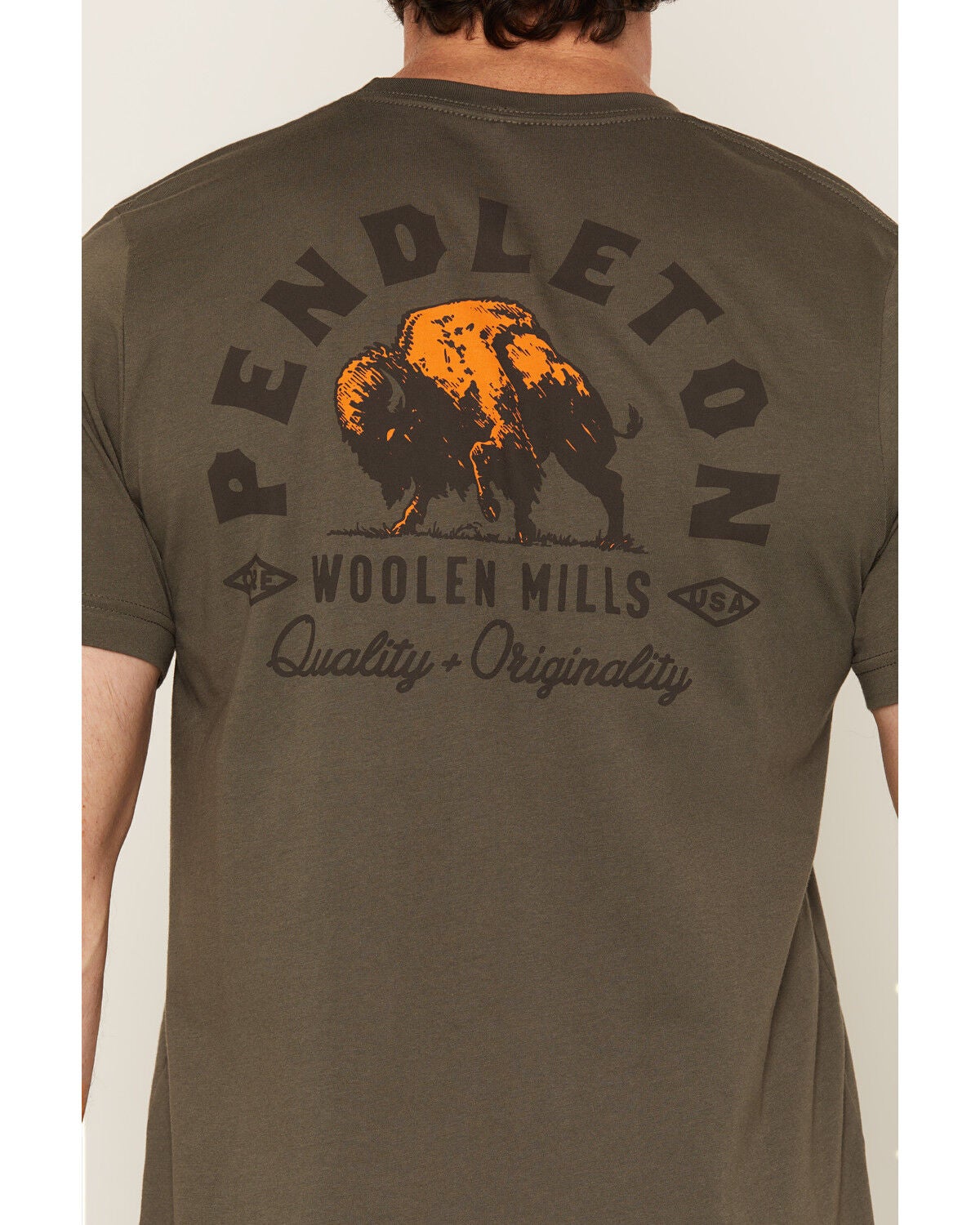 Image #4 - Pendleton Men's Charging Bison Short Sleeve Graphic T-Shirt, Grey, hi-res