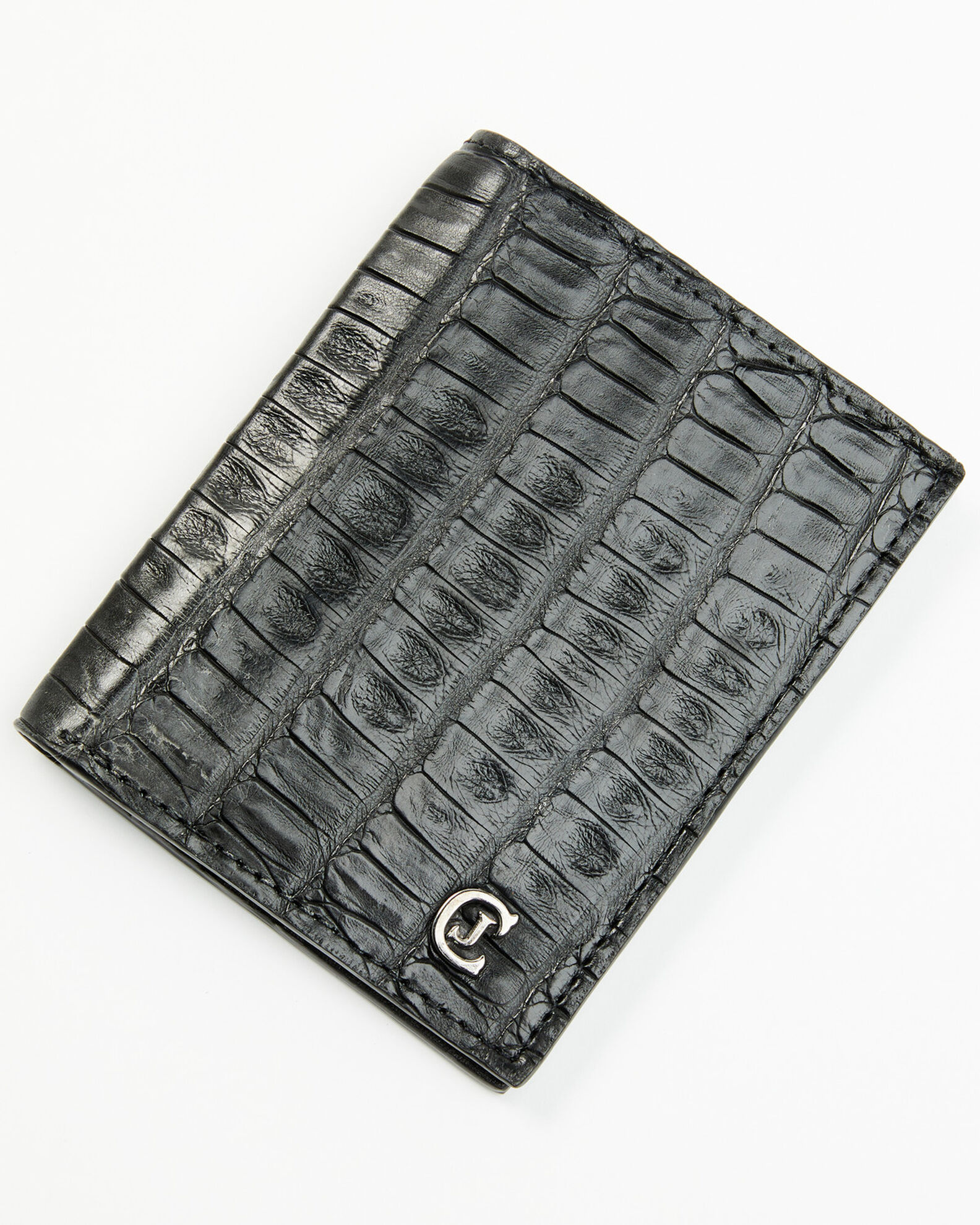Image #1 - Cody James Black 1978® Men's Sutton Exotic Caiman Tail Wallet, Black, hi-res