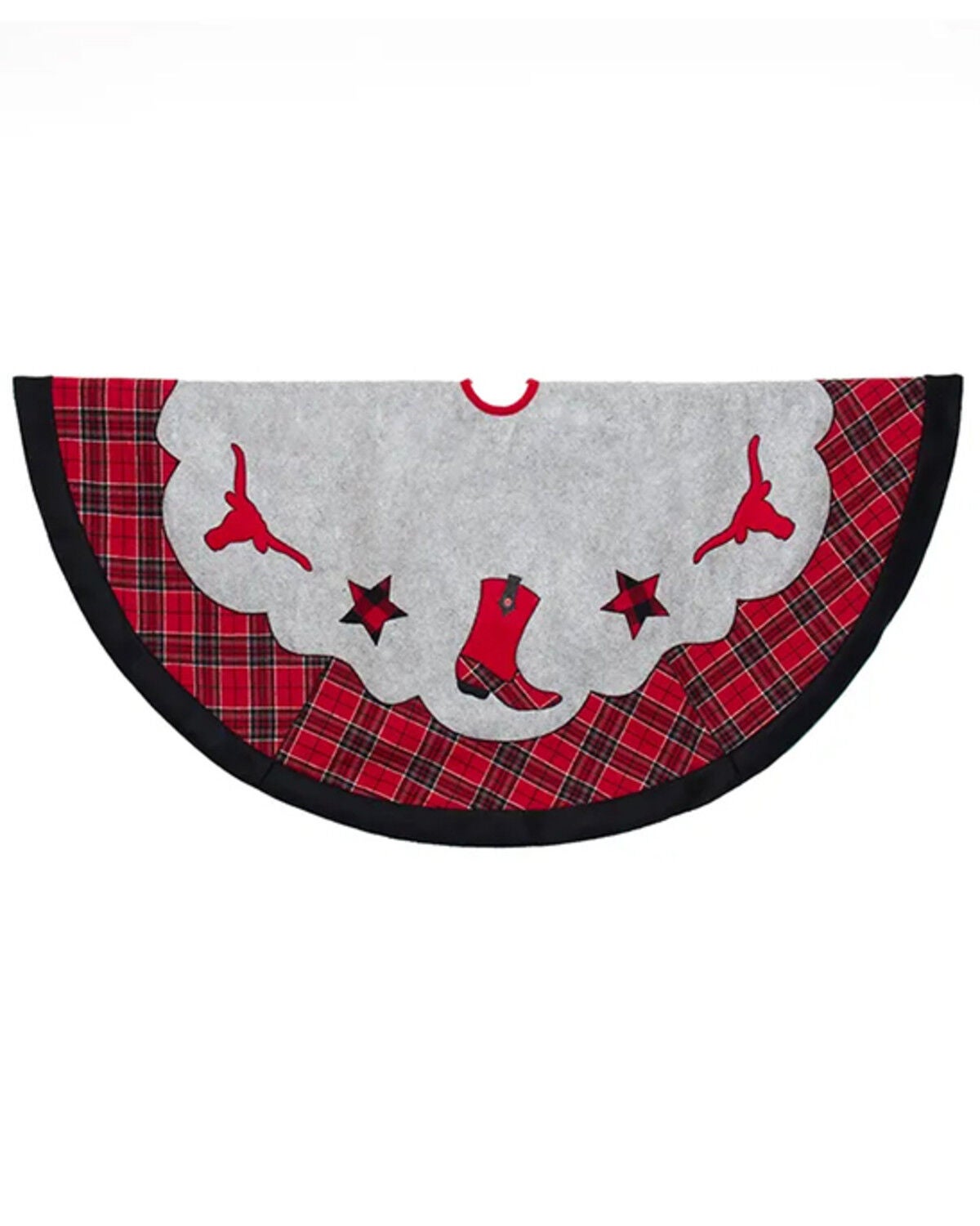 Kurt Adler Plaid Print Western Tree Skirt, Multi, hi-res