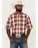Image #1 - Roper Men's Liberty Bell Large Apple Plaid Short Sleeve Button Down Western Shirt, , hi-res