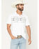 Image #1 - Hooey Men's The Weekender Southwestern Border Print Short Sleeve Polo Shirt, White, hi-res