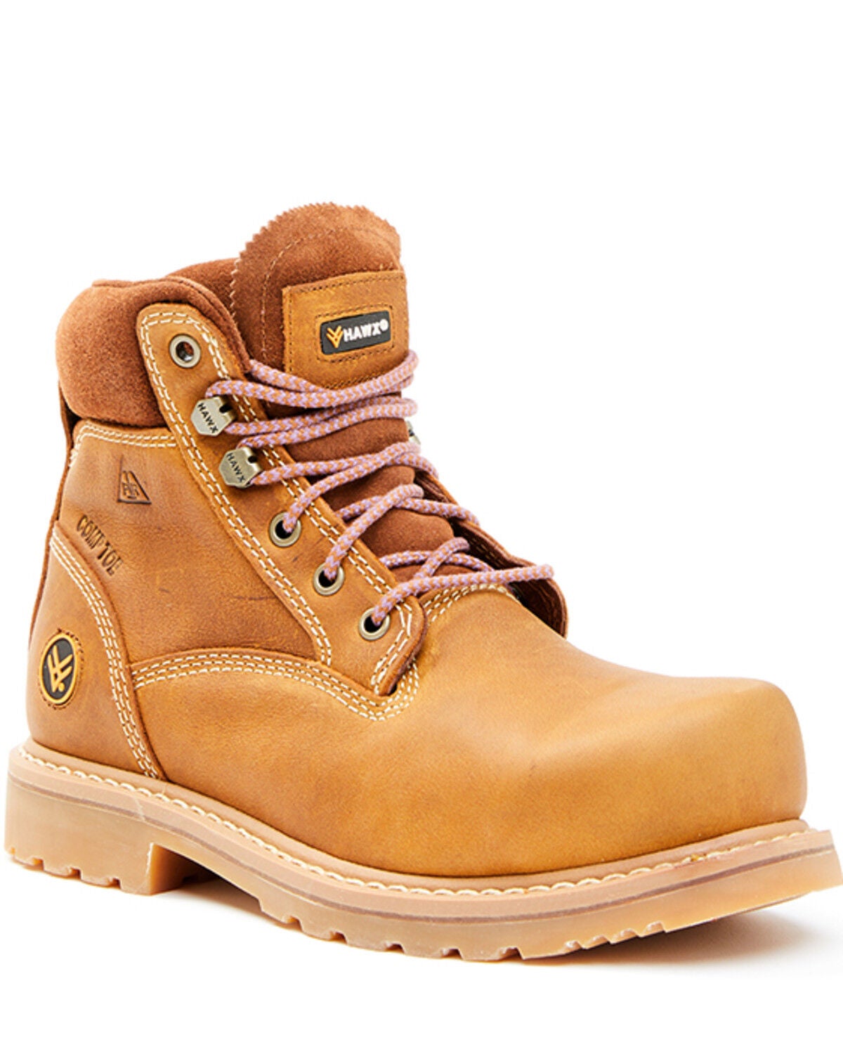 Hawx Women's 6" Trooper Work Boots - Composite Toe, Tan, hi-res