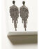 Image #1 - Wonderwest Women's Gem Fringe Earrings, Pewter, hi-res