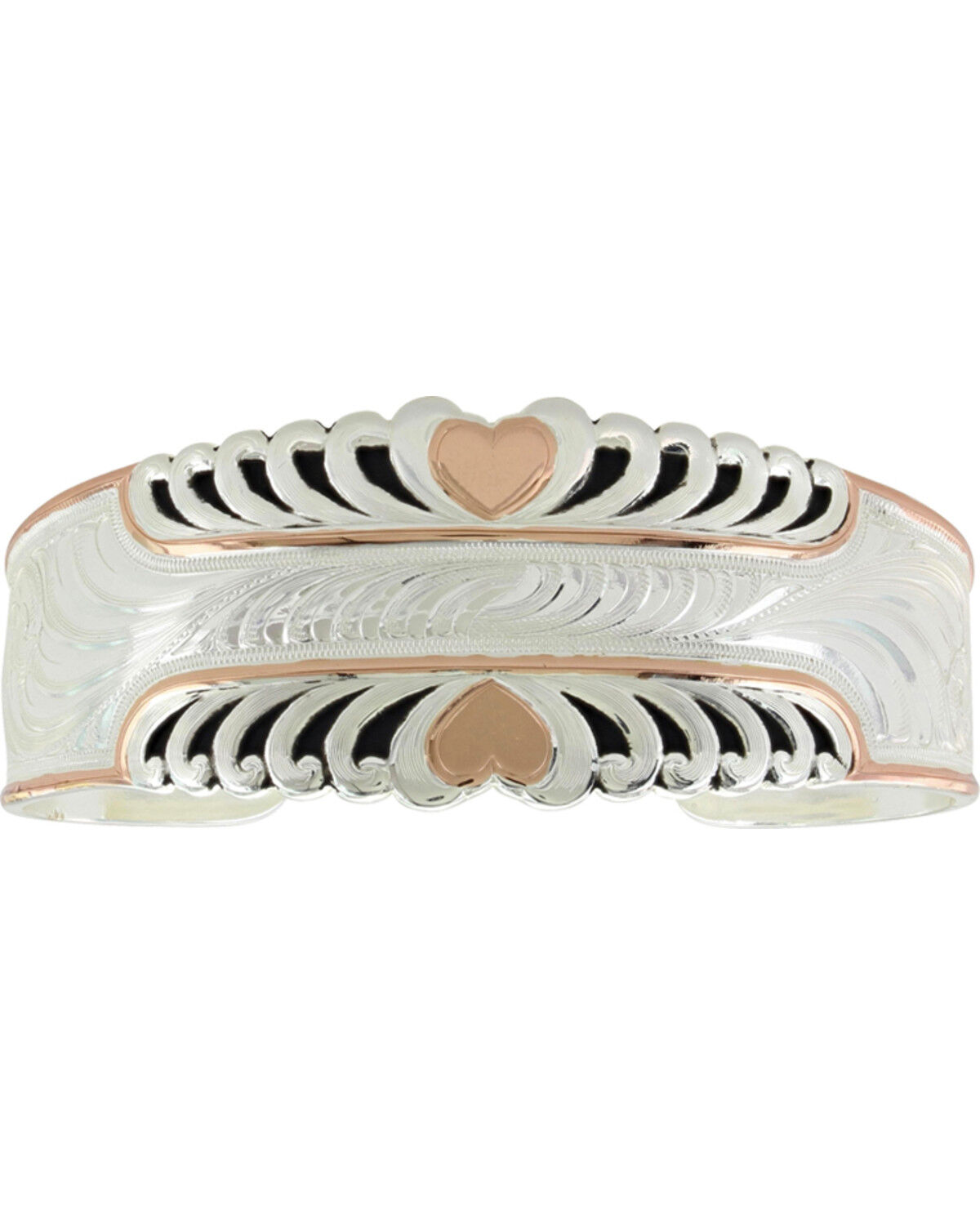 Image #1 - Montana Silversmiths Women's Bright Hearts Cuff Bracelet, Silver, hi-res