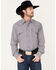 Image #1 - Cinch Men's Modern Fit Small Plaid Snap Western Shirt, Blue, hi-res