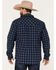 Cody James Men's Ghost Tree Plaid Button Down Sherpa Bonded Western Flannel Shirt Jacket, Navy, hi-res