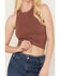Free People Women's Hayley Racerback Brami, Brown, hi-res