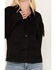 Image #3 - Cruel Girl Women's Faux Suede Fringe Shacket, Black, hi-res