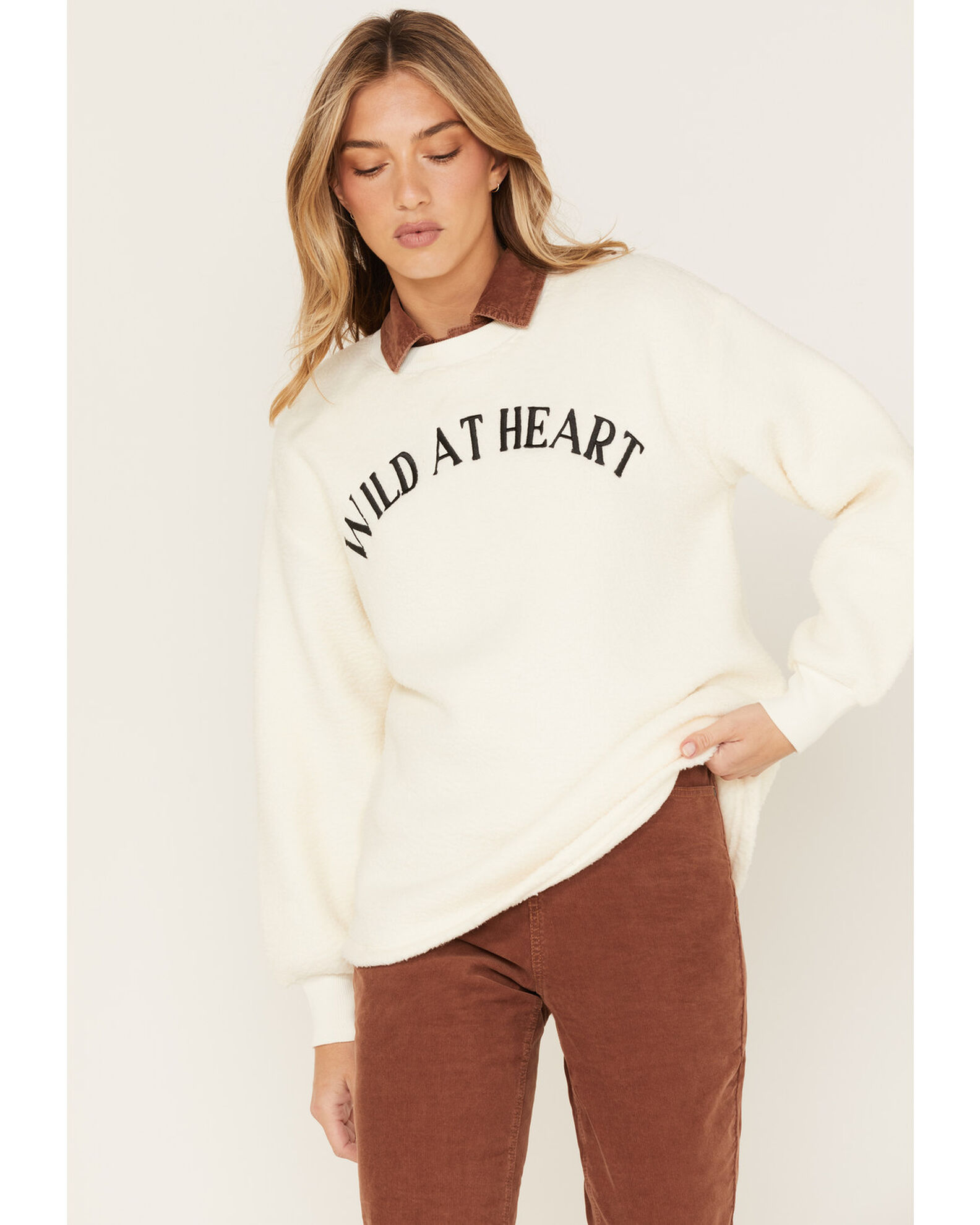 Cleo Wolf Women s Wild At Heart Graphic Sweatshirt