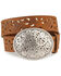 Image #1 - Tony Lama Floral Cutout Leather Belt, , hi-res