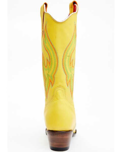Planet Cowboy Women's Psychedelic Original Soft Western Boots - Snip Toe , Yellow, hi-res