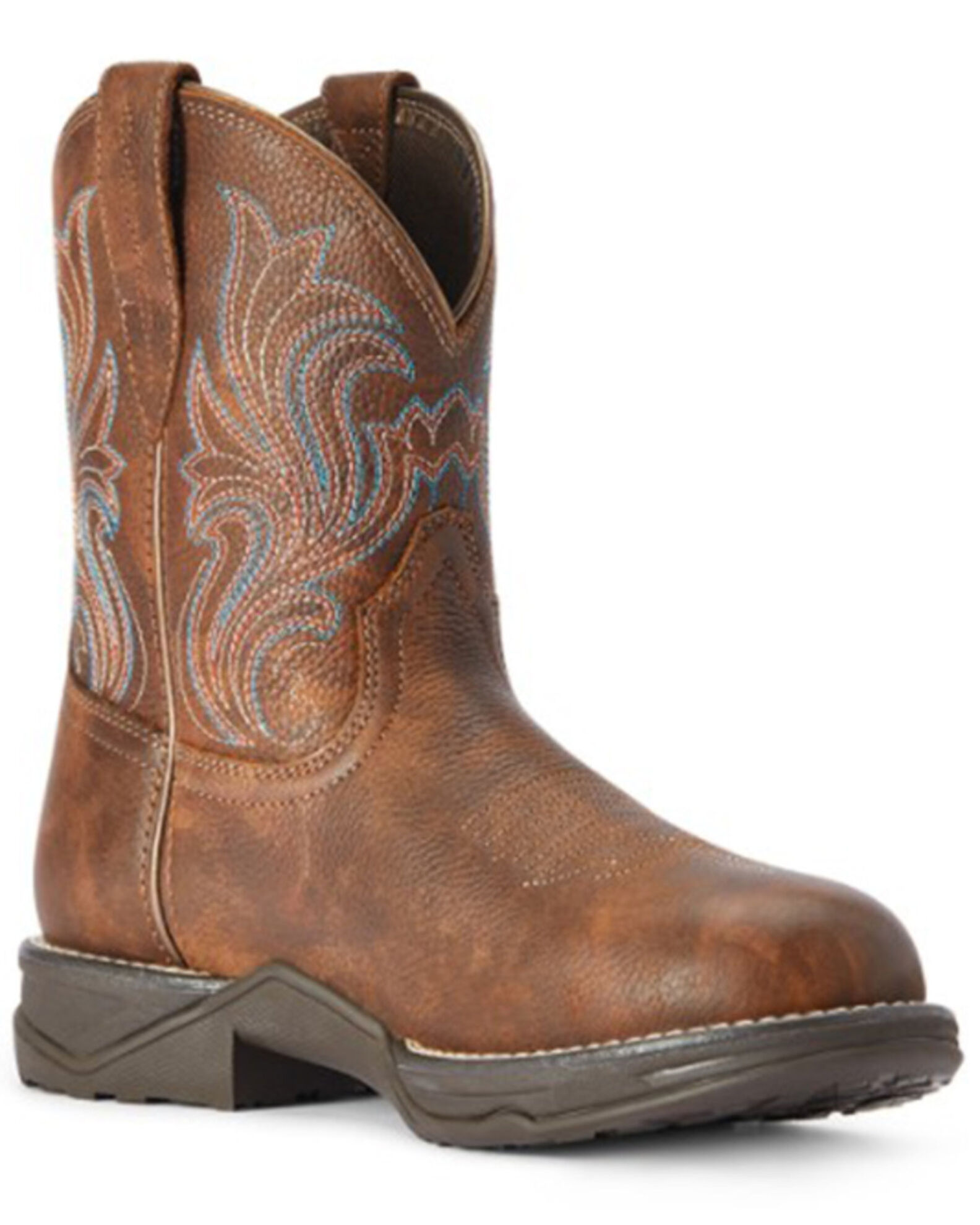 Ariat Women s Anthem Round Toe Copper Kettle Shortie Western Boots