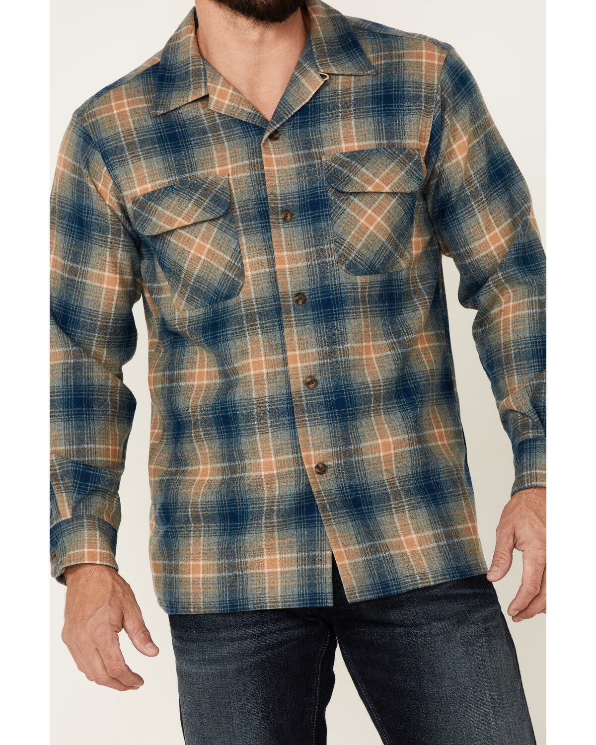 Pendleton Men's Grey Board Large Plaid 