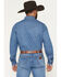 Image #4 - Wrangler X Coors Banquet Men's Embroidered Denim Long Sleeve Snap Western Shirt, Light Medium Wash, hi-res