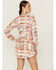 Image #3 - Shyanne Women's Southwestern Long Sleeve Shift Mini Dress, Fuchsia, hi-res