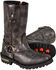 Image #2 - Milwaukee Leather Women's Distressed Classic Harness Boots - Square Toe , Black, hi-res