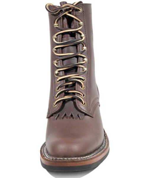 Image #2 - White's Boots Men's Original Packer 8" Lace-Up Work Boots - Round Toe, Brown, hi-res