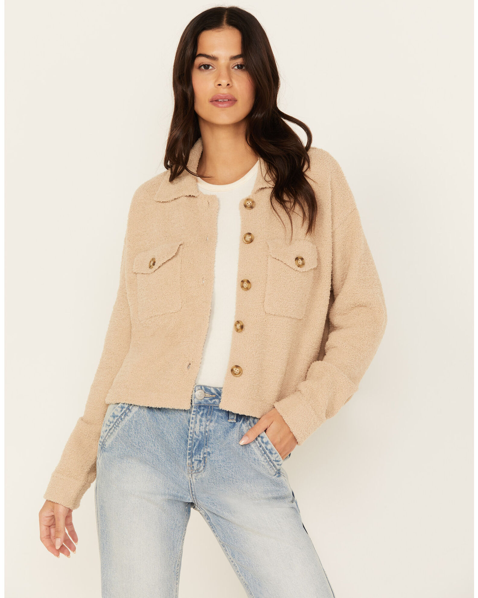 Womens boucle on sale cardigan