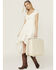 Image #1 - Shyanne Women's Solid Twist Front Short Sleeve High-Low Dress, Cream, hi-res