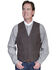 Image #1 - Scully Men's Frontier Leather Vest, Brown, hi-res