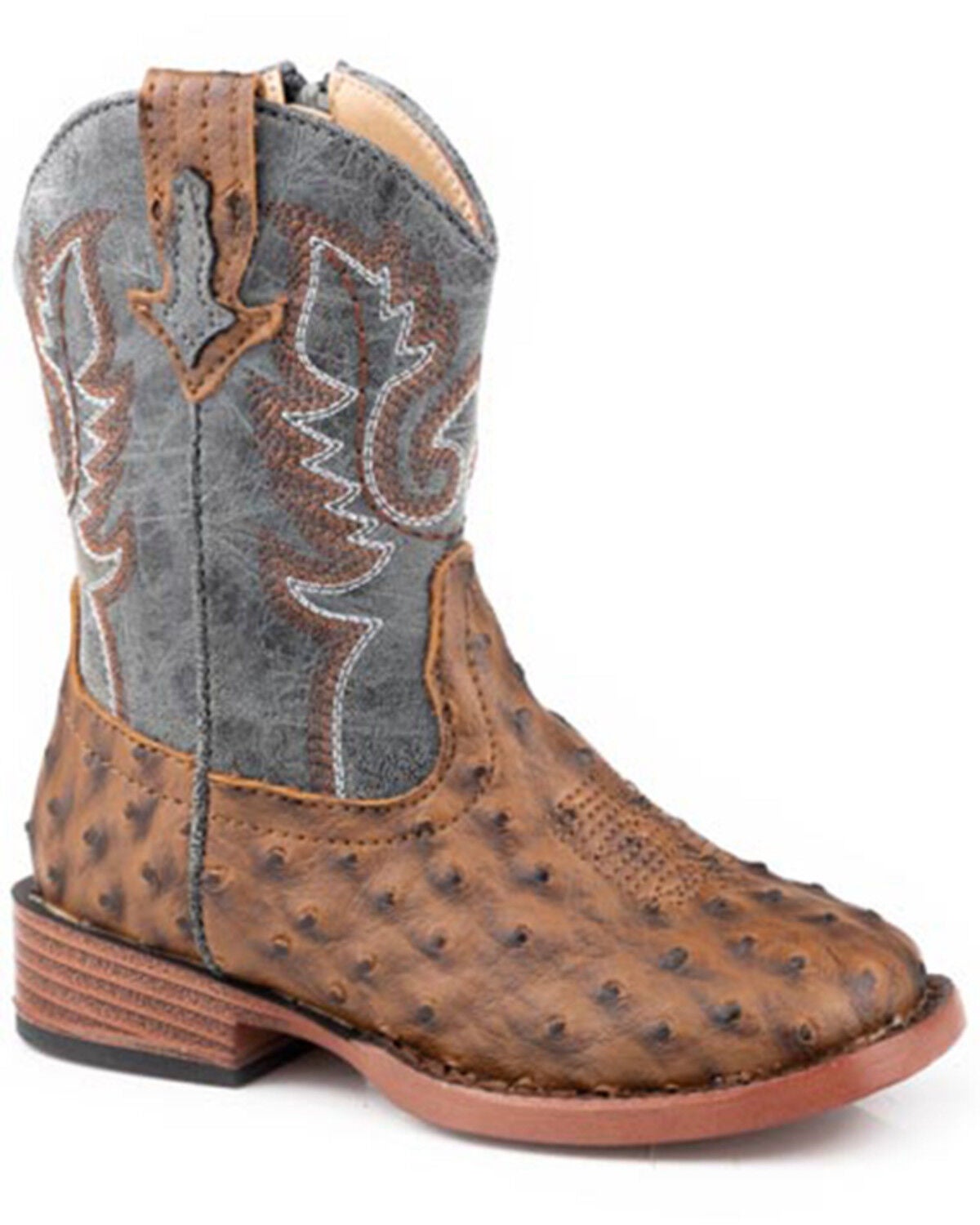 Roper Toddler Boys' Bumps Western Boots - Square Toe, Brown, hi-res