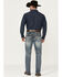 Image #3 - Rock & Roll Denim Men's Double Barrel Medium Vintage Wash Relaxed Stackable Bootcut Stretch Denim Jeans, Medium Wash, hi-res