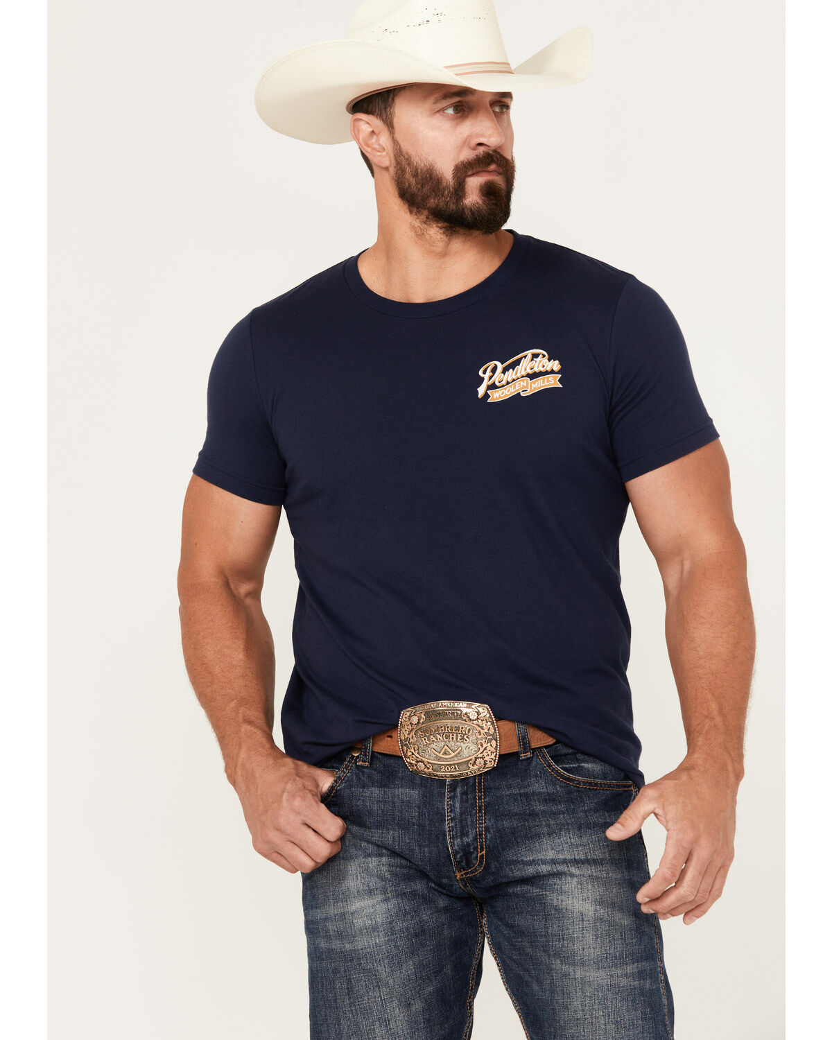 Image #1 - Pendleton Men's Ribbon Logo Short Sleeve Graphic T-Shirt, , hi-res