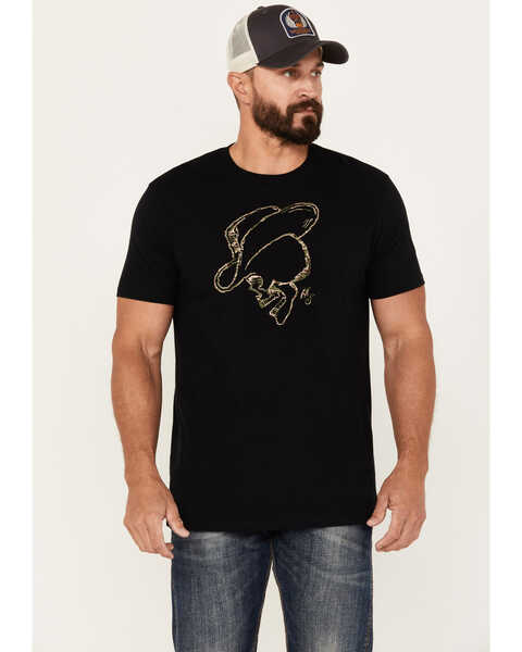 Moonshine Spirit Men's Camo Stitched Short Sleeve Graphic T-Shirt, Black, hi-res