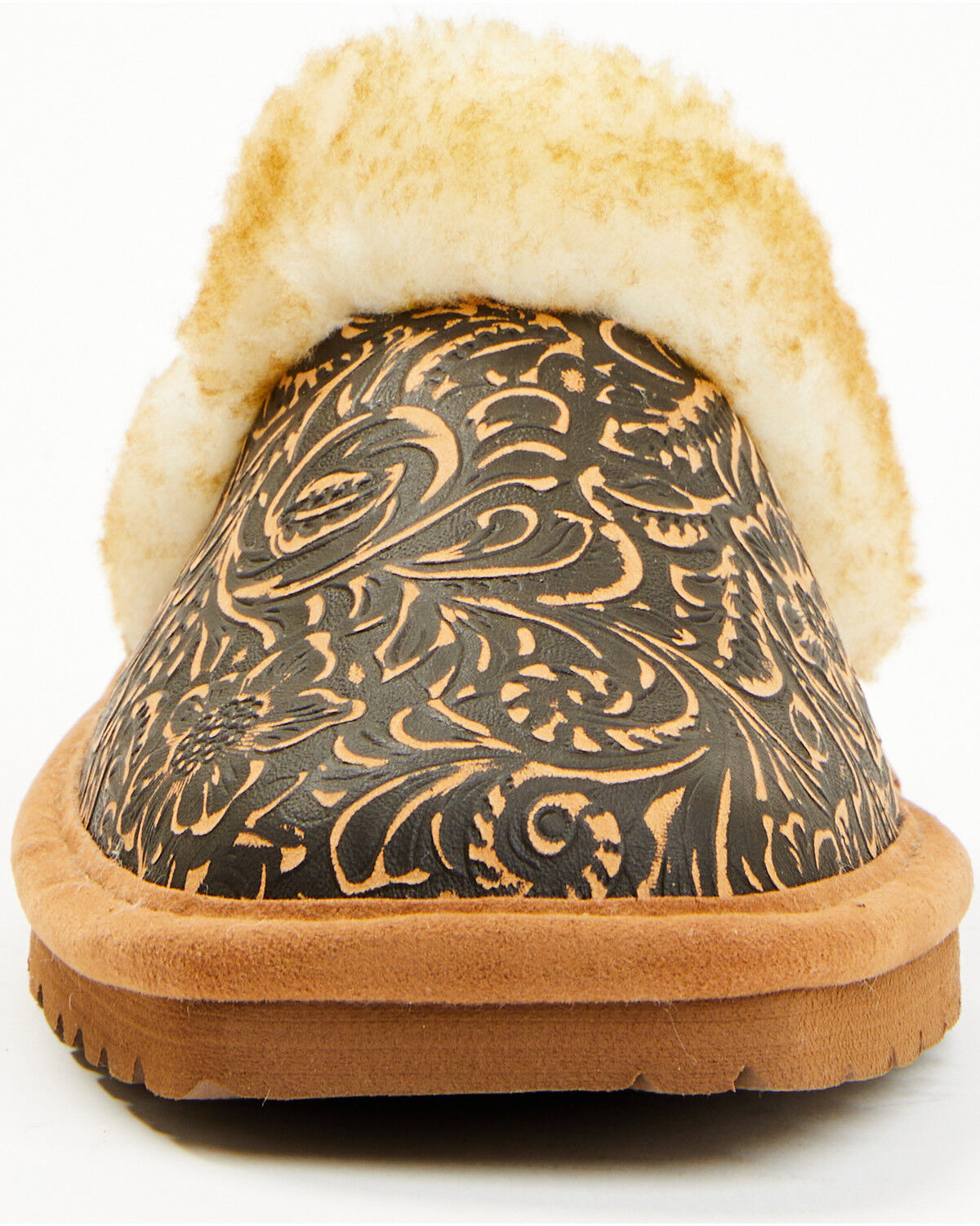 Image #4 - Ariat Women's Jackie Tooled Slippers, Brown, hi-res