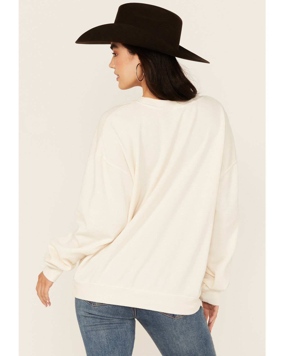Image #4 - Boot Barn Women's Logo Graphic Crew Neck Sweatshirt, Ivory, hi-res
