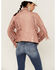 Image #3 - Mauritius Leather Women's Melbourne Pink Fringe Leather Jacket, , hi-res
