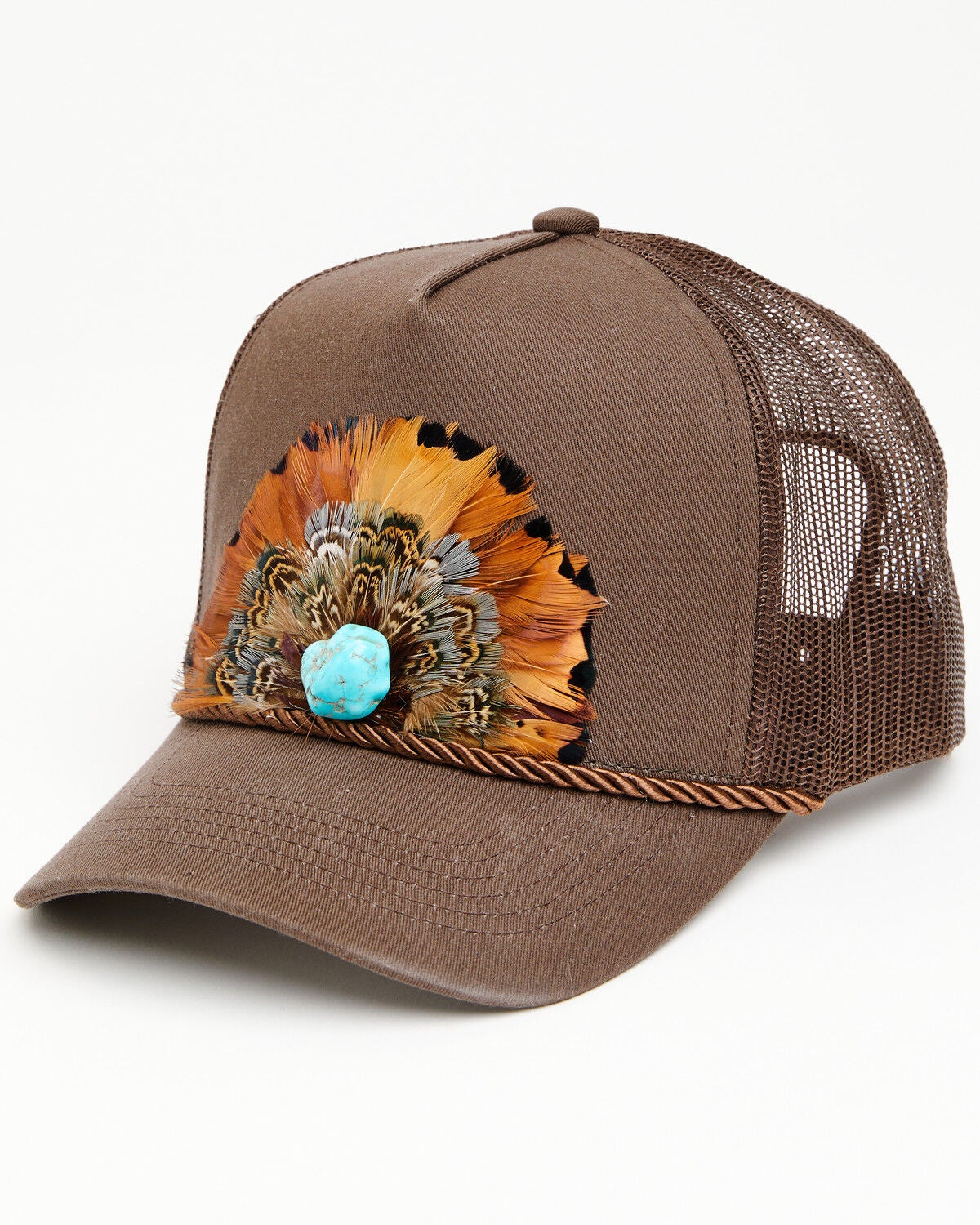 Image #1 - Shyanne Women's Feather Stone Ball Cap, Brown, hi-res