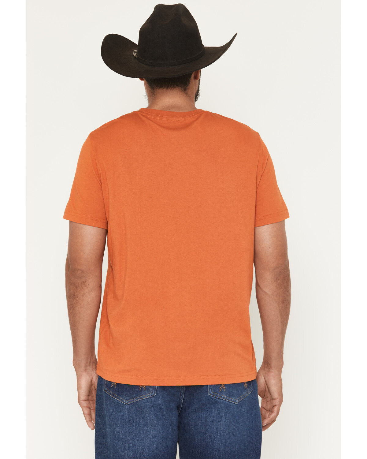 Image #4 - Rock & Roll Denim Men's Bronco Rider Short Sleeve Graphic T-Shirt, Orange, hi-res
