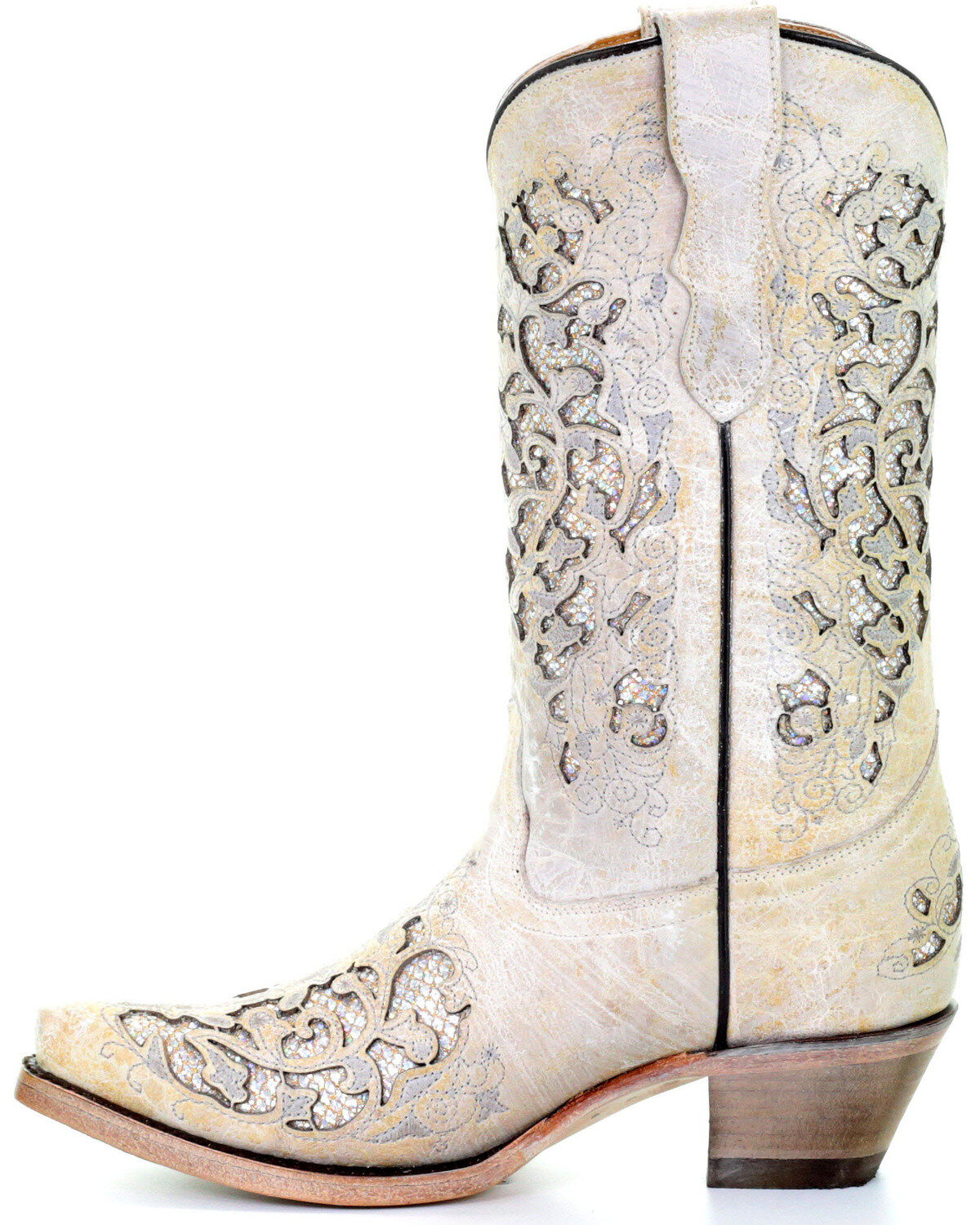 Image #3 - Corral Girls' Glitter Inlay Boots - Snip Toe, , hi-res