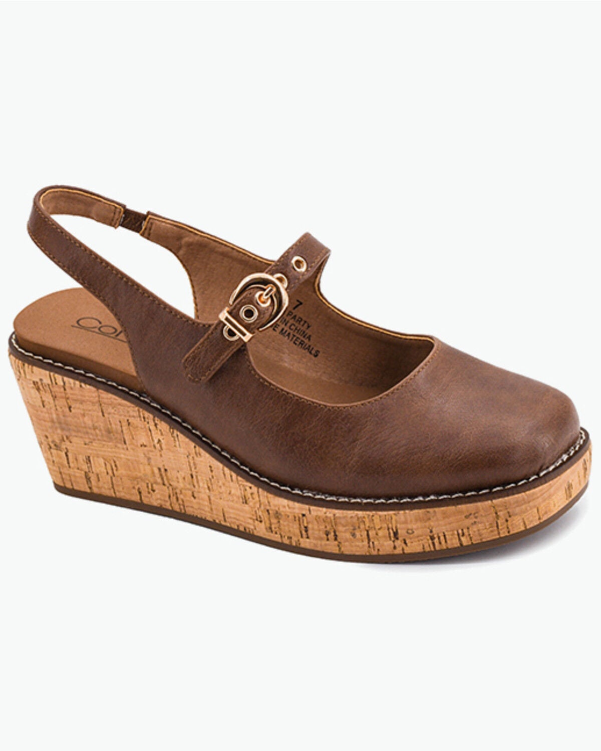 Image #1 - Corkys Women's Pity Party Mary Jane Wedge Clogs, Cognac, hi-res
