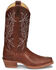 Image #2 - Justin Women's Vickory Performance Leather Western Boots - Square Toe, Tan, hi-res