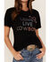 Any Old Iron Women's Long Live Cowboys Embellished Tee, Black, hi-res