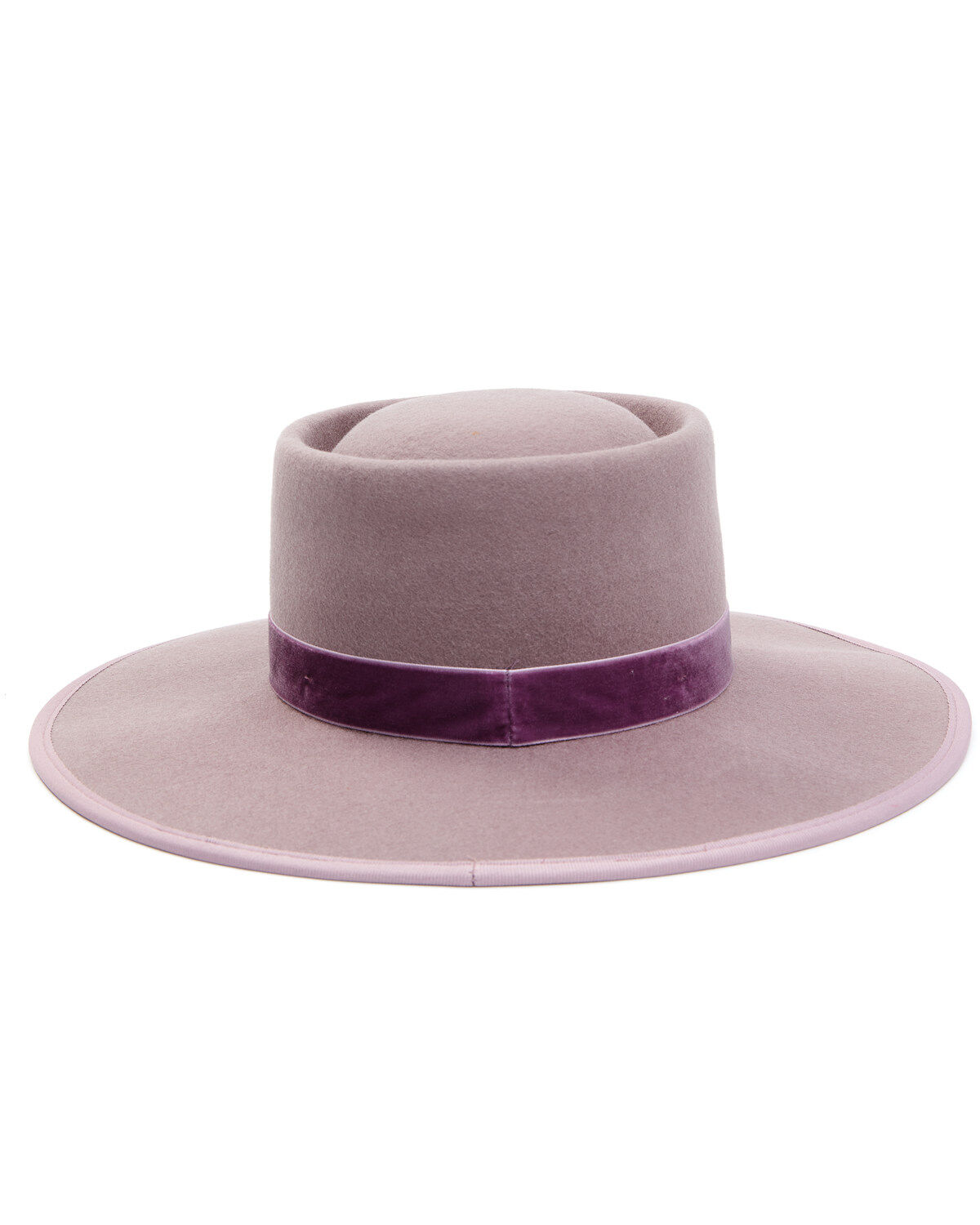 Image #3 - Shyanne Women's Light Purple Telescope Boater Wool Felt Western Hat , Light Purple, hi-res