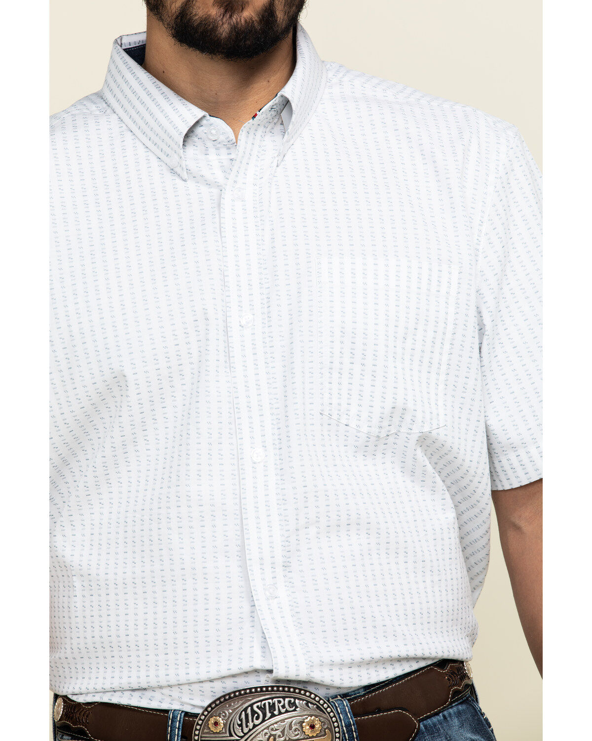 Image #4 - Cody James Core Men's Weekend Warrior Striped Short Sleeve Western Shirt, , hi-res