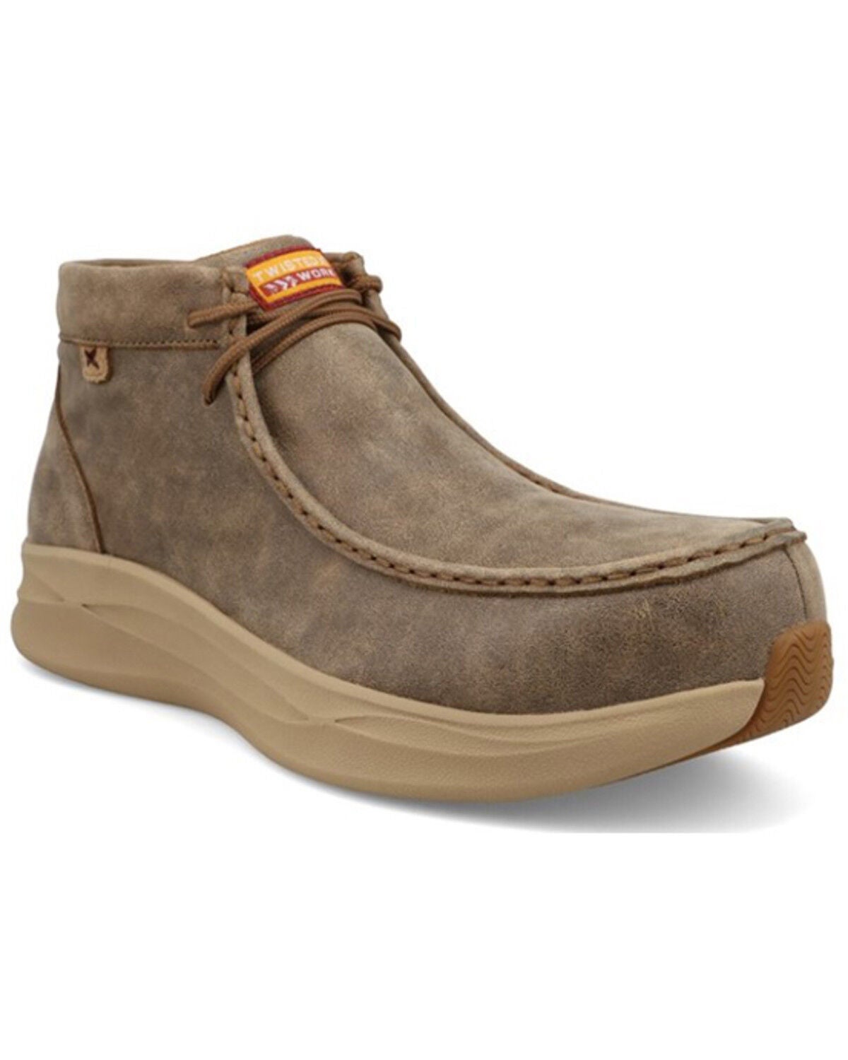 Twisted X Men's Feather X&trade; Moc Work Shoes - Nano Composite Toe, Brown, hi-res