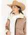 Image #2 - Shyanne Women's Wildcat Sherpa Lined Faux Suede Jacket, Taupe, hi-res