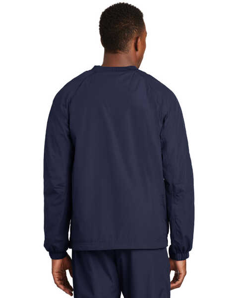 Image #2 - Sport-Tek Men's V-Neck Raglan Wind Work Shirt Jacket , Navy, hi-res