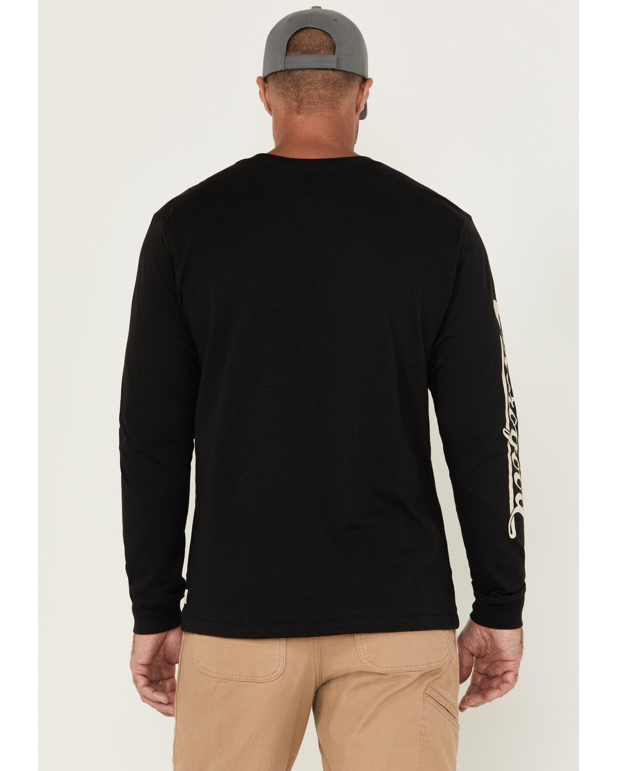 Image #4 - Thorogood Men's Wheel Script Logo Long Sleeve Graphic T-Shirt, Black, hi-res