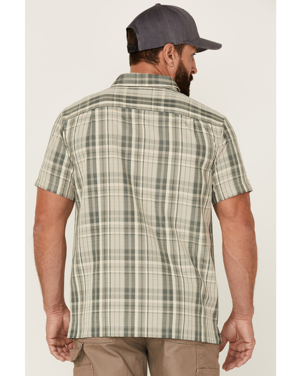 Image #4 - Columbia Men's Lakeside Trail Large Plaid Short Sleeve Button Down Western Shirt, Grey, hi-res