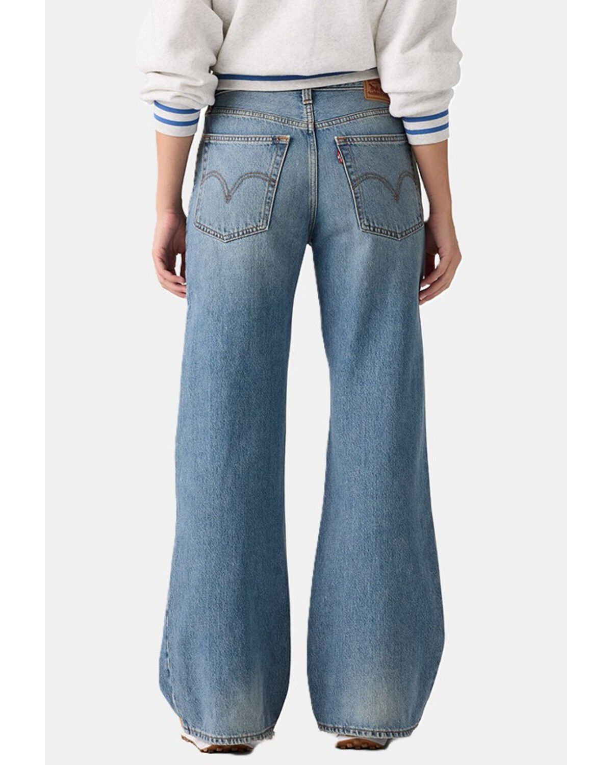 Image #3 - Levi's Women's Yellow Flag Medium Wash Mid Rise Loose Bootcut Denim Jeans, Medium Wash, hi-res